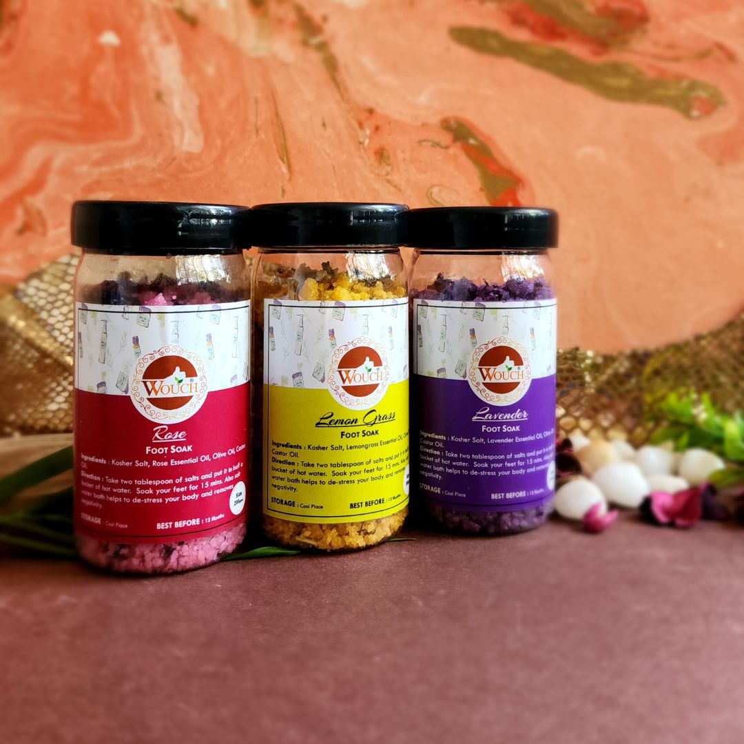 Foot soak for relaxation, rejuvenating bath salts, soothing bath salts, Epsom salt soak for stress relief, lavender foot soak for sleep, rose bath salts for relaxation, energizing lemongrass foot soak, foot soak for sore feet, all-natural bath salts, chemical-free foot soak, vegan foot soak, cruelty-free bath salts, bath salts for tired feet, aromatic bath salts for stress, therapeutic foot soak, hydrating foot soak, essential oils foot soak, calming foot soak, rejuvenating foot soak experience