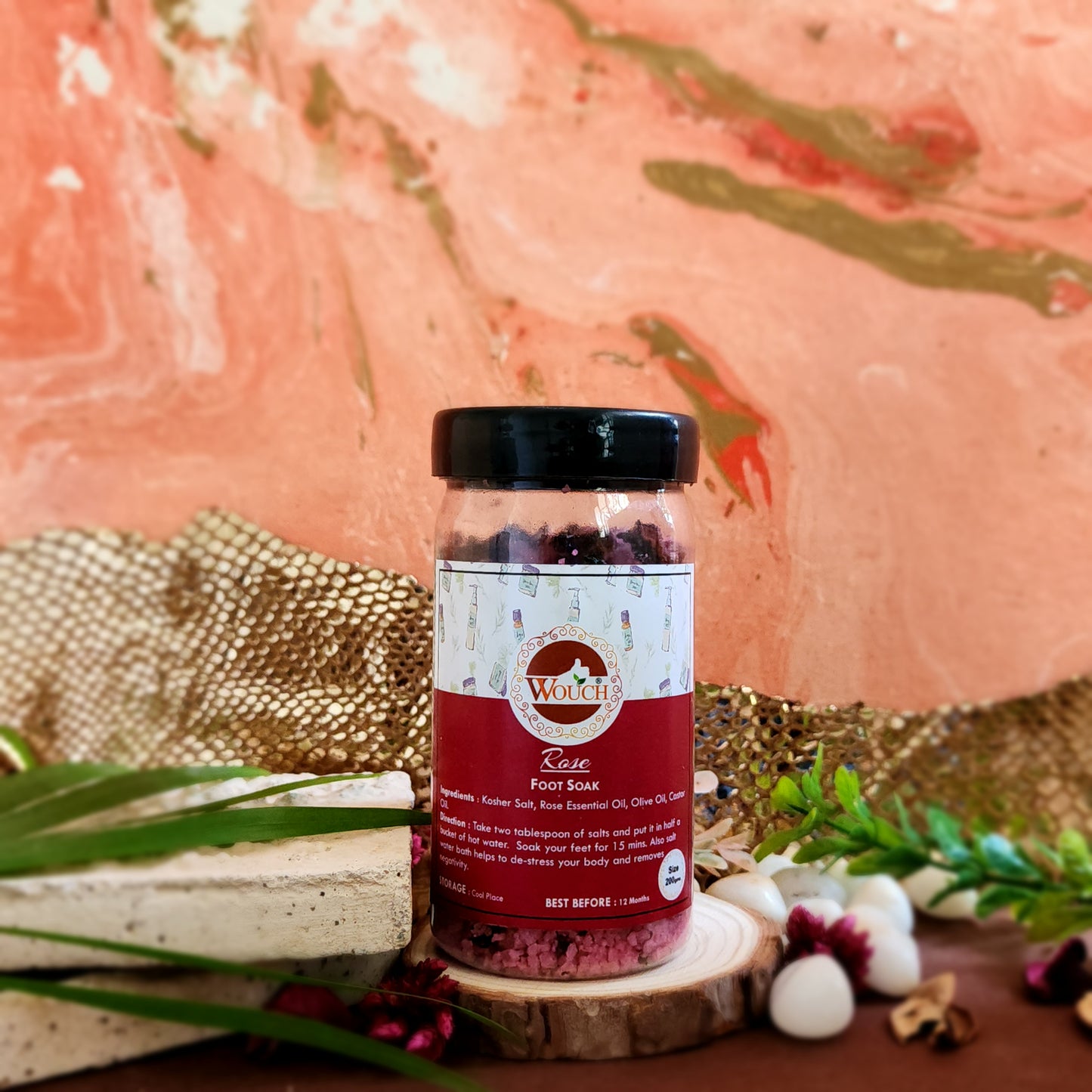 Relaxing bath salts, rose-infused skincare, soothing body care, aromatherapy bath experience, natural exfoliation, skin-softening salts, luxurious bath essentials, stress-relief bath soak, hydrating rose formula, rejuvenating bath therapy, gentle body detox, eco-friendly bath product, calming bath ritual, floral-scented relaxation, nourishing skin treatment, skin-brightening bath salts, spa-like home experience, anti-inflammatory bath solution, moisturizing rose bath, refreshing body soak